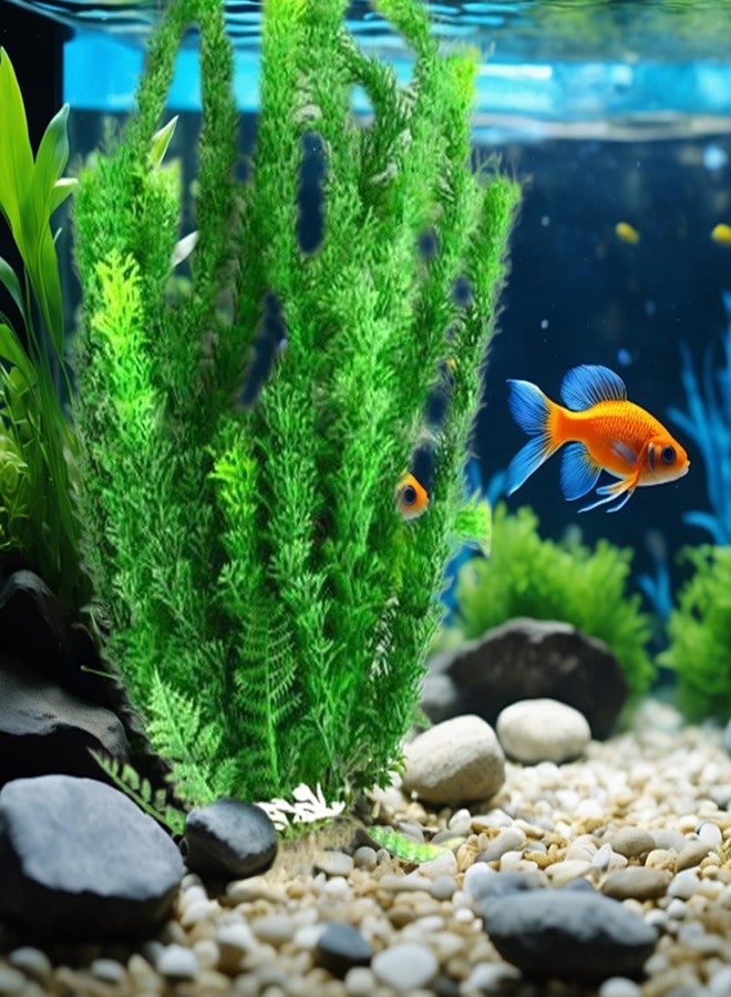 نباتات أحواض السمك Ngbbby، مقاس 18.5 × 4، نباتات اصطناعية واقعية لأحواض السمك، سهلة التركيب، قليلة الصيانة، ديكورات لأحواض السمك - Image 3